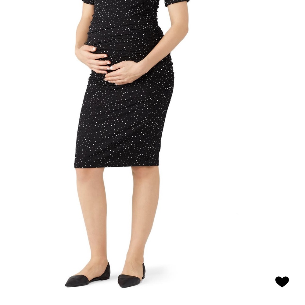 Black Polka Dot Maternity Dress